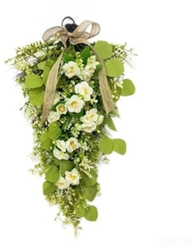 Artificiell Pengablad Garland 60 x 30 cm hängande vinstockar i plast för skåpdörr väggdekor Storbritannien hem