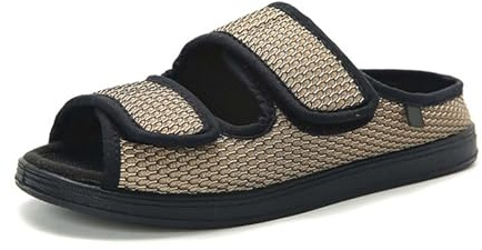 Health Shoes Women's Mesh Breathable Sandals Rehabilitation Shoes Orthopaedic Slippers Bandage Shoes Women's Wide Diabetic Shoes Unisex Summer Shoes Sandals, O khaki., 5 UK