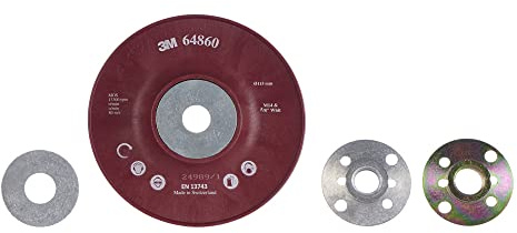 3M High Performance Ribbed Back-Up Pad, 115 mm, Red