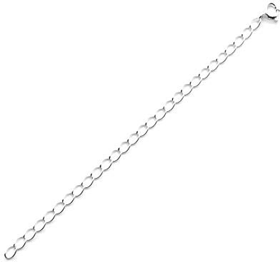 Solid 925 Sterling Silver Chain Extender For Necklace/Bracelet Extension (4 Inches)