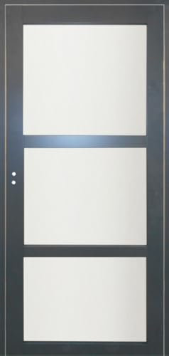 Bloc Porte Blakeria Gris Anthracite Largeur 73 Poussant Droite GD MENUISERIES