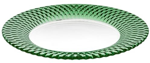 Villeroy & Boch - Boston Platzteller 32 cm Grün, Spülmaschinenfest, Servierteller, Speiseteller, Teller Glas, Kristallglas