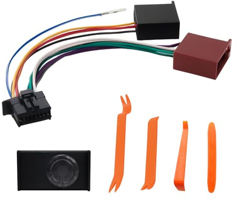 ComPDCVD 16 Polig Autoradio ISO Adapter Pioneer Auto Stereo Radio Loom Kabel Mit 4-in-1 Auto Zierleistenkeile Autoradio Kabelbaum Radioanschlusskabel Für ISO Bus Kabelbaumstecker Ersatz