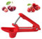 Deshuesador de cerezas, descorazonador de cerezas, de acero inoxidable, descorazonador de cerezas, deshuesador de frutas, descorazonador de cerezas, descorazonador de cerezas (rojo)
