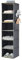 Zhbro YI Hängeregal Hängesystem Schrank 6 Regale mit Extra 2 Taschen für Aufbewahrungskleidung und Schuhe, Leinwand, Grau, 30D x 30W x 120H cm