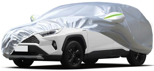 Favoto Funda Coche Exterior Impermeable - Transpirable Compatibles con Toyota RAV4(2008-2024) Anti-UV Transpirable Resistente al Polvo Lluvia Rasguño Nieve Sol al Aire Libre