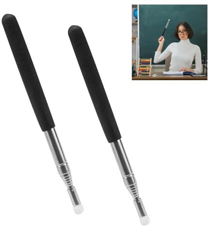 2 Piezas Puntero Telescópico, 100cm Telescópicas Puntero Punteros, Aula Puntero Extensible Mano, Extensible Punteros Presentaciones de Acero Inoxidable, para Presentador Maestro Puntero de Pizarra