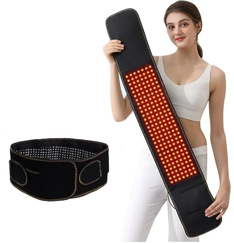 Red Light Therapy Wrap,Infrared Light Therapy Belt for Body,Cordless Infrared Red Light Therapy Belt with 3 Massaging Levels,Wearable for Muscle Back Waist Pain Relief,Improve Joint Inflammation