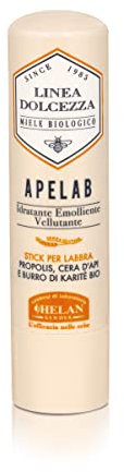 Helan Linea Dolcezza - Apelab Lip Balm in Stick with Shea Butter, Beeswax & Propolis Against Chapping - Lip Repair from Sun & Cold, Soothing and Moisturising Action for Lip Care - Made in Italy, 4 ml