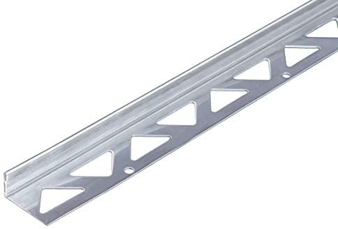 Alberts 476816 Profilo terminale per Piastrelle, Acciaio Inox