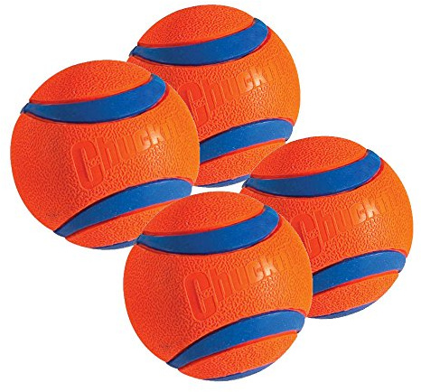 Chuckit! Hund Spielzeug zum Holen Ultra Ball Gummierter passt Launcher Gross 4-Stücke
