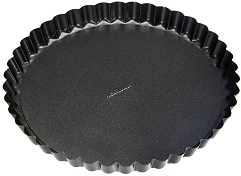 FMprofessional 21684.0 Stampo Crostata con Base Removibile, Acciaio, Nero, 31 x 20 x 2 cm