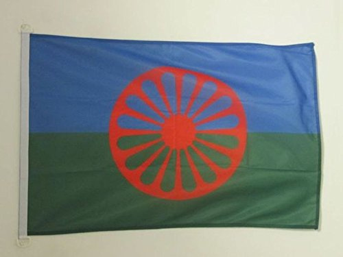 AZ FLAG Bandera Náutica Gitana 90x60 cm Poliéster Malla Anillas Plástico | Uso exterior y náutico Enseña náutica de los gypsy resistente a la intemperie con costuras dobles y bordes reforzados