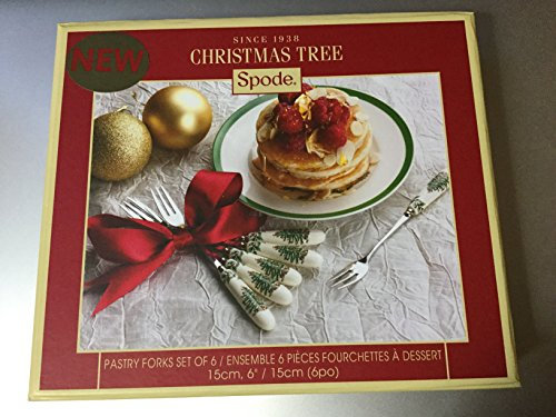 Spode Christmas Tree Pastry Fork, Set of 6 by Spode