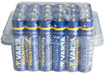 Varta 11582403 Alkaline Batería, Micro/AAA/LR03, 24 Caja Azul/Amarillo/Blanco