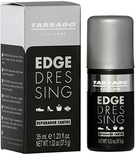 Tarrago | Condimento per bordi 35 ml | Inchiostro per riparare i danni a bordi, suole e tacchi delle scarpe | Tintura per la cura e la riparazione delle scarpe | Adatto per pelle e gomma (nero 18)