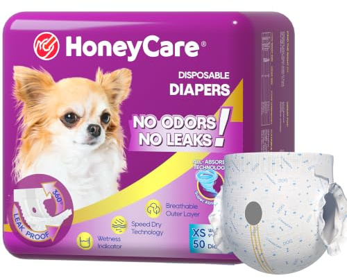 Pannolini monouso per cani, completamente assorbenti, taglia XS