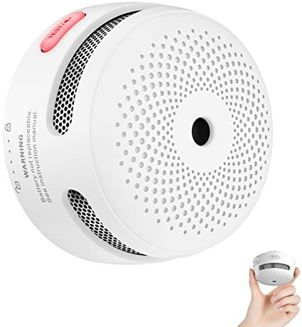 X-Sense Mini-Détecteur de Fumée avec 10 Ans d'Autonomie, Détecteur de Fumée Conforme à la Norme en 14604, Détecteur d'Incendie avec Capteur Photoélectrique, XS01, Lot de 1
