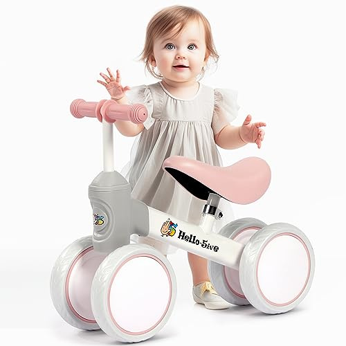Hello-5ive Baby Balance Bike No Pedal Toddler Ride On Toy Indoor Outdoor Kids Balance Bike for 1,2,3 Year Old Boys Girls Kids Toddlers First Bike, Best Gift