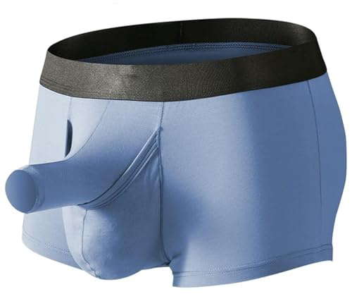 KWTF Homme Sexy Long pénis Sac Boxer Culotte Pictogramme surélevé sous-vêtements Hommes Culotte éléphant Nez Boxershorts Longue Culotte surélevée