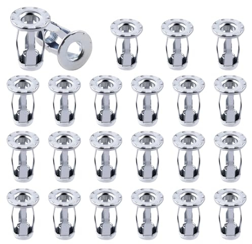 Tanstic 30Pcs M5 Petal Muttern Jack Muttern Expansion Petal Mutter Gewindeeinsatz Petal Muttern für hohle Wand Eisen Haut