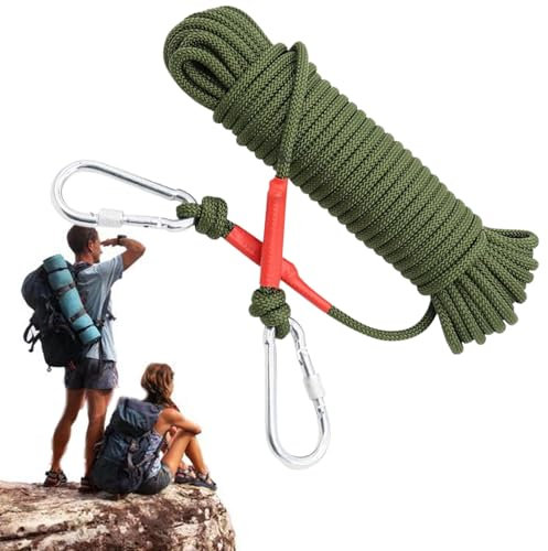 Corda Da Arrampicata In Nylon | Corda Di Sicurezza Professionale In Nylon Resistente Da 5 Metri | Attrezzatura Per Trazione Esterna, Protezione E Paracord Per Escursionismo, Fuga, Sopravvivenza E Alpi