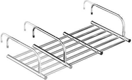 Extendable Drying Rack, Stainless Steel Folding Radiator Clothes Airer, Retractable Towel Holder for Balcony and Window Sill Railing