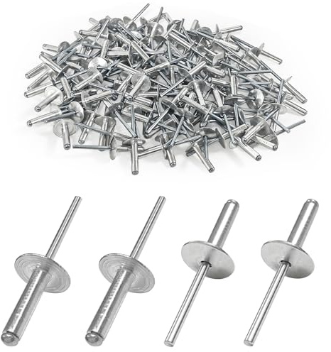 Jerhyun 120 Piezas Remaches, Remaches Aluminio, 4.8x20x16mm | Remaches Aluminio Aplicable Electrodomésticos, Vehículos de Motor y Equipos Mecánicos