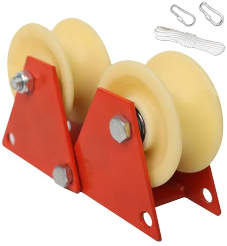 Angular Rope Pulley - Cable Lift Wheel, Climbing Support Pulley | Heavy-Duty Rigging Equipment for Construction, Safety Gear for Ascending Tasks