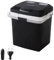 WOLTU Kühlbox Auto 30L Elektrisch 12v 230v, Zum Kühlen und Warmhalten, Camping Kühlschrank für Auto und Steckdose mit USB, Thermobox, Kühlbox Klein für LKW, Strand, Picknick, Beach, Schwarz