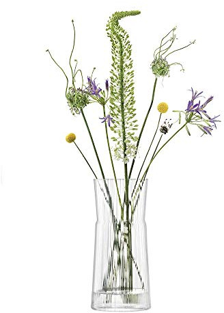 LSA International Gio Line Laterne/Vase, Glas, Clear, H38cm