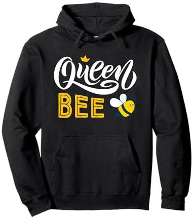 Ape Regina Ape Regina Ape Carino Miele Queen Bee Felpa con Cappuccio
