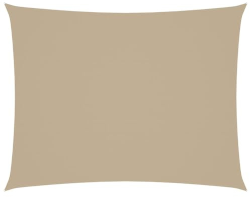 vidaXL Sonnensegel Oxford-Gewebe Rechteckig 4x5 m Beige
