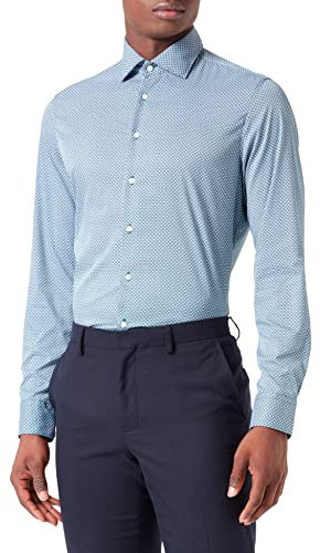 Seidensticker 655740 Chemise Homme, Vert Foncé, 44