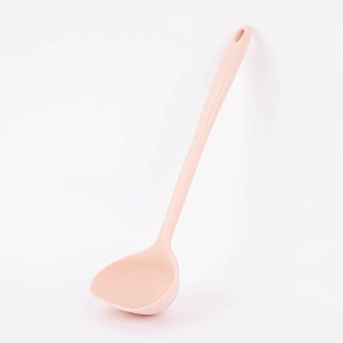 Kochblume Schöpfkelle L | Premium-Silikon & BPA frei| Hitzebeständig | Spülmaschinenfest | 30cm | Farbe: altrosa