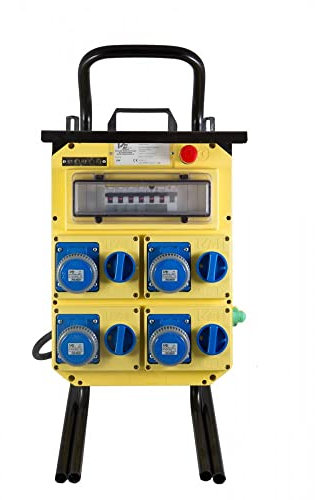 Quadro elettrico PRIMARIO 4 PRESE 16A 220V FUNGO VB P4 TFG portatile cantiere vetroresina CE dichiarazione di conformità UE