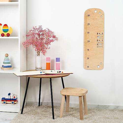 LAUBLUST Messlatte für Kinder - Personalisiert mit Name - Sterne Motiv | ca. 72 x 23 cm, Holz | Geschenk fürs Kind