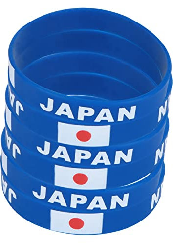 BRIGHTFUFU Armbänder 6er-pack Weiche Silikonarmbänder mit Japanischer Flagge für Spiele
