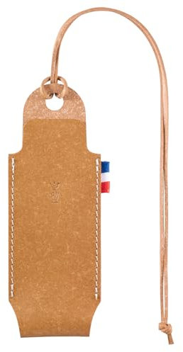 OPINEL Futteral-Etui aus regeneriertem Leder – Braun – Nachhaltige Messertasche für N°06 bis N°08 & Effilé 8/10 – Mit Befestigungsschlaufe