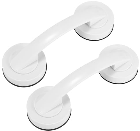 ALLOMN Lot de 2 poignées à ventouse puissantes pour réfrigérateur, tiroir, armoire, porte, fenêtre, miroir en verre, poignées anti-chute, poignées absorbantes pour salle de bain