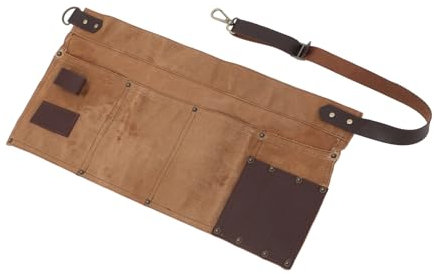 jojofuny Tool Waist Apron Canvas Gardening Utility Belt for Carpenters Workers Multiple Pockets Adjustable for Garden