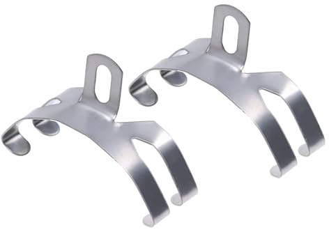 Generisch Fahrrad schiebebrücke Schutzblech Befestigung Halter Halterung Klemmung 65-70 mm Breite Silber aus Stahl