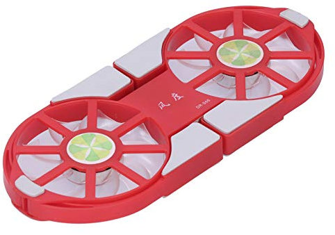Tapis de Refroidissement Pliable et Rétractable pour Ordinateur Portable, 4 Couleurs, avec USB, Ventilateurs Lumineux pour Dissipation Thermique à Grand Volume, DR-S05 (Rouge)