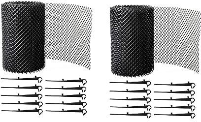 reamhome Juego de 2 coladores protectores de malla para canalón, rollo de pantalla anticaídas, protector de hojas para desagüe, fácil de instalar, fácil de usar