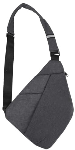 Cozary Anti-stöld axelväska, stöldsäker väska, bröstväska, stöldskyddad sling-väska, crossbody axelväska män kvinnor liten för utomhusaktiviteter resor vandring jogging, GRÅ