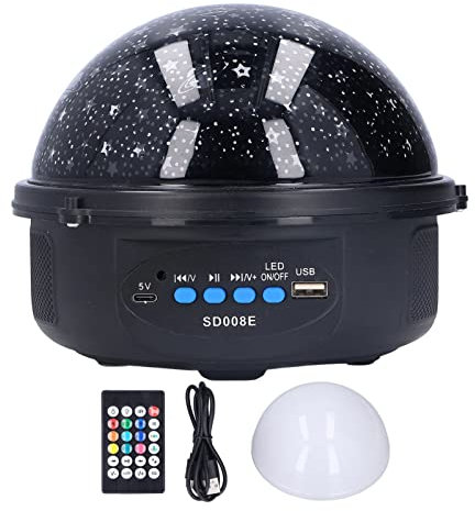 ZLXHDL Proiettore Galaxy, luce stellare LED Bluetooth con altoparlante USB Lampada di proiezione remota musicale RGB per la decorazione del bar di casa