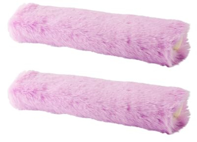 Tabanzhe Car Seat Belt Pads-2PCS Soft Plush Seatbelt Strap Cover Rabbit Fur Car Safety Belt Fluffy Comfort Pads Seat Belt Covers for Kids Adult(Purple)
