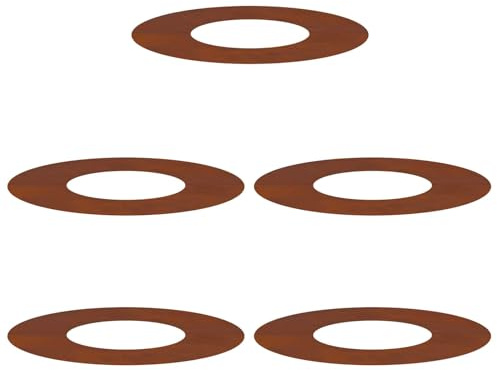 vidaXL geeignet für Flache Baumringe 5 pcs Braun Ø30 / 60 cm, Moderne Garten- und Terrassendekoration, robuster Baumschutz, für den Garten, Wurzelschutz
