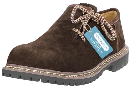 Steigenhöfer Chaussures de costume traditionnel pour homme - Florian - Daim véritable - Coupe optimale et design traditionnel - Chaussures en cuir véritable pour la fête de la bière et les