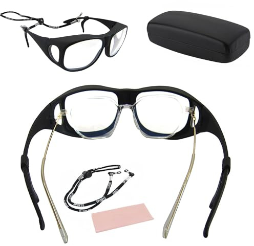Gafas De Seguridad Para Rayos X (Compatibles Con Sus Propias Gafas), Lentes De Alta Transmitancia De Luz De 0,5/0,75 Mmpb, Con ProteccióN Lateral, Para ExáMenes De Rayos X En Hospitales. 0.75mmpb